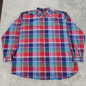 Polo Ralph Lauren Shirt Mens 3XLT Multicolor Plaid Classic Fit Button Down LS